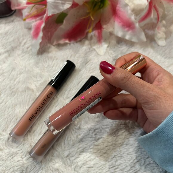 3 pc Revolution (Makeup Revolution) Lippies Bundle - Nudes Pinks - Picture 8 of 9